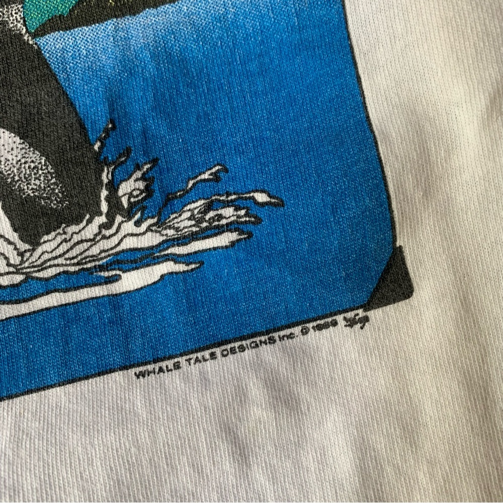 Vintage 1989 Whale Tale Orca Native Art Shirt - Picture 4 of 5